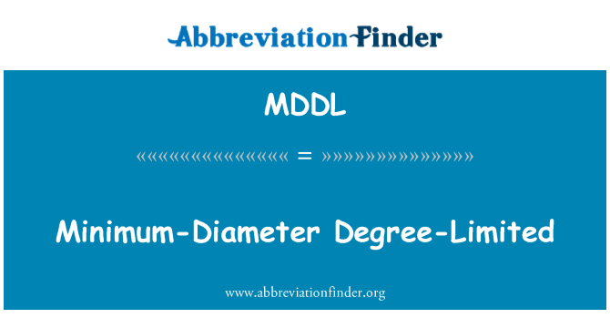 MDDL: Minimum-Diameter Degree-Limited