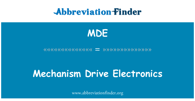 MDE: Mechanizm elektronika dysku