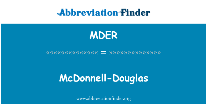 MDER: McDonnell-Douglas