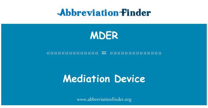 MDER: Médiation Périphérique