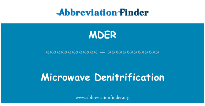 MDER: À Denitrification