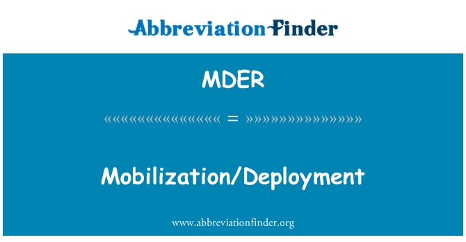 MDER: Mobilizasyon/Déploiement