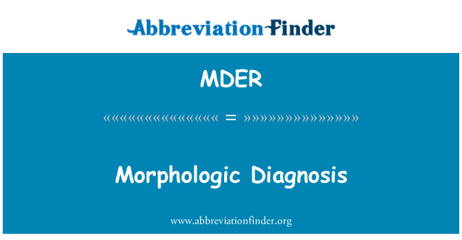 MDER: Morphologic 진단