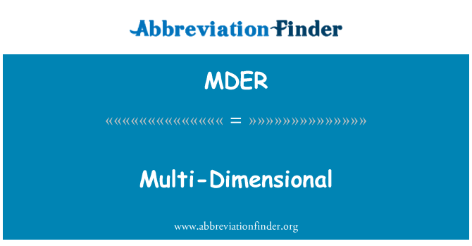 MDER: Többdimenziós