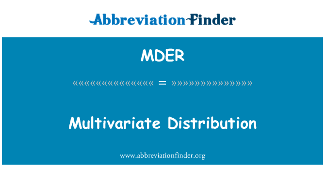 MDER: Pengagihan multivariate