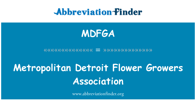 MDFGA: Associazione dei coltivatori di Detroit Metropolitan fiore