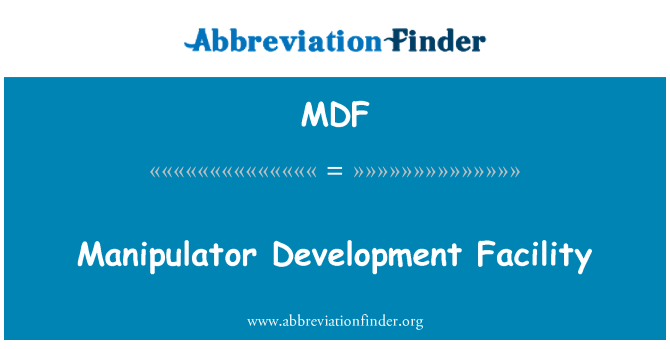 MDF: Facilidade de desenvolvimento manipulator