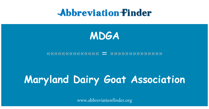 MDGA: Maryland κατσίκα γαλακτοπαραγωγής σύνδεσης