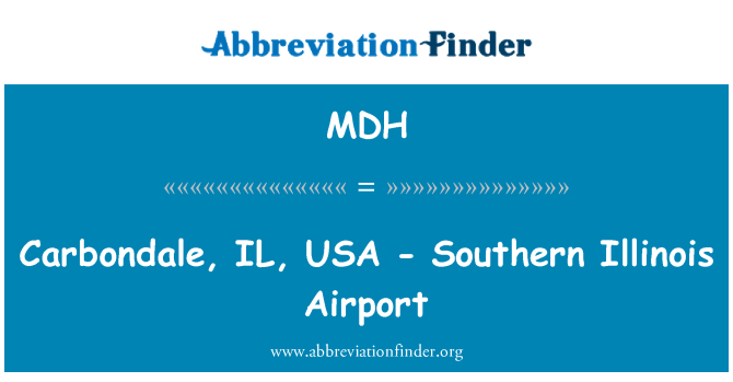 MDH: คาร์บอน IL สหรัฐอเมริกา - สนามบินภาคใต้รัฐอิลลินอยส์
