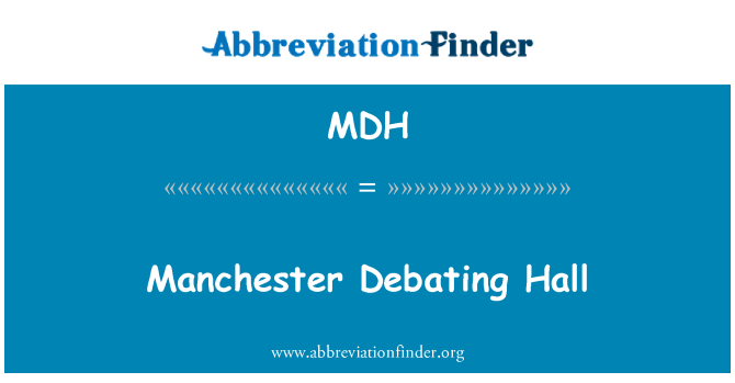 MDH: Manchester keskustelemme Hall