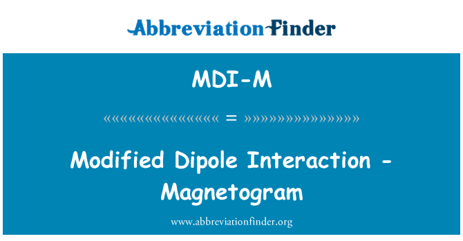 MDI-M: אינטראקציה דיפול שהשתנתה - Magnetogram