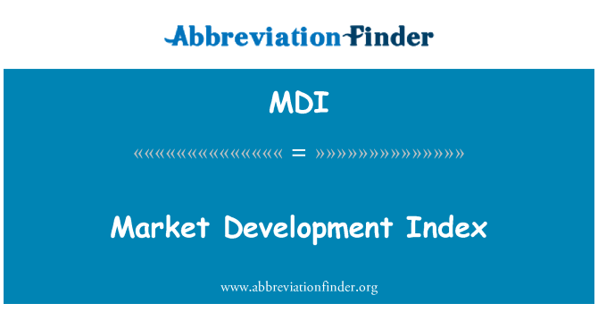 MDI: Market Development Index