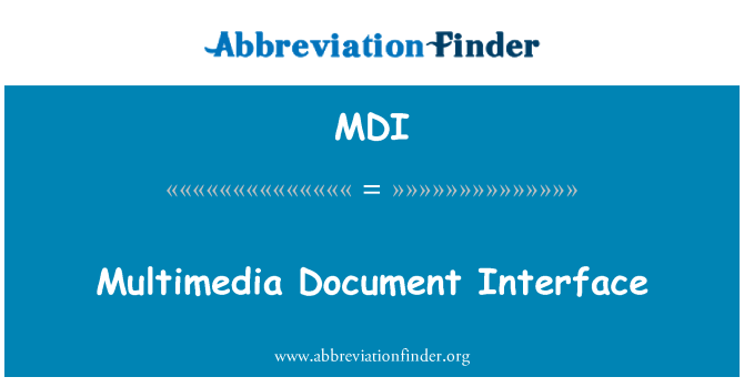 MDI: 多媒体文档界面