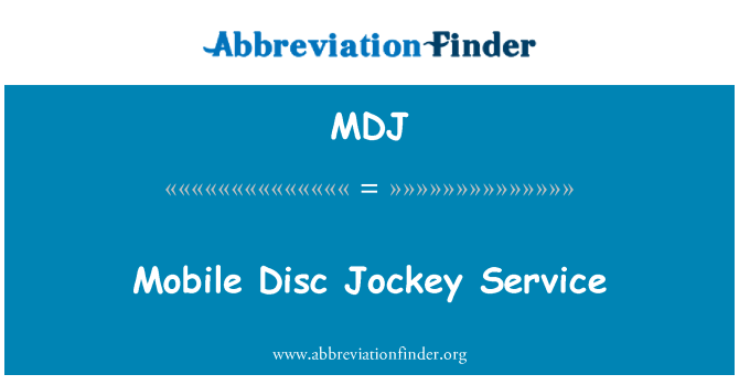 MDJ: Mobilné diskdžokej služby