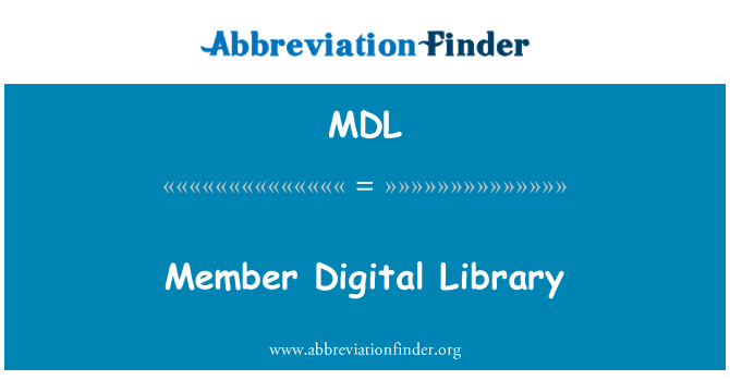 MDL: Digitální knihovna členské