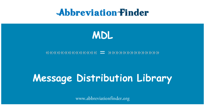 MDL: Messaggio distribuzione libreria