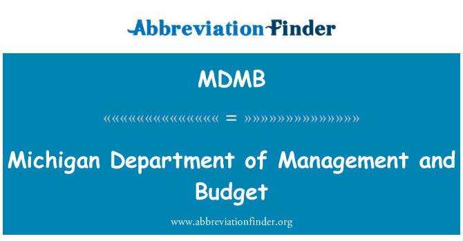MDMB: Michigan Department of Management and Budget