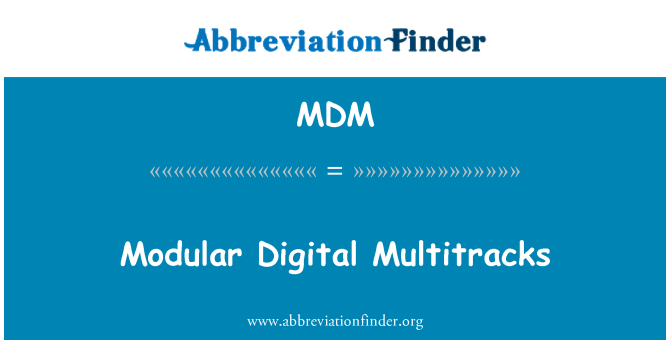 MDM: Modüler dijital Multitracks