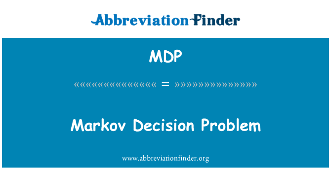 MDP: 마르코프 의사 결정 문제