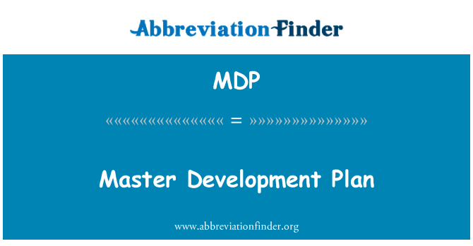 MDP: Master-Entwicklungsplan