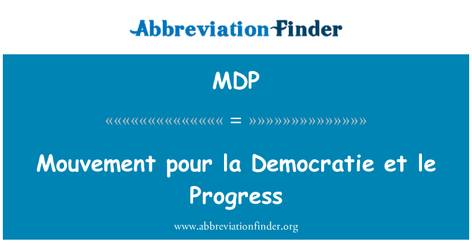 MDP: الحركة من ولاة la et le التقدم