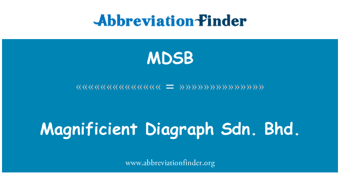 MDSB: Úžasným Diagraph Sdn. Bhd.