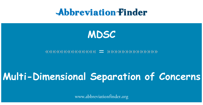MDSC: 多维分离关注点