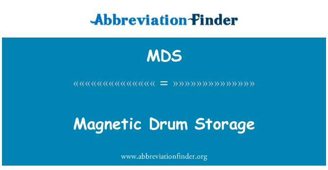 MDS: Magnetic Drum Storage