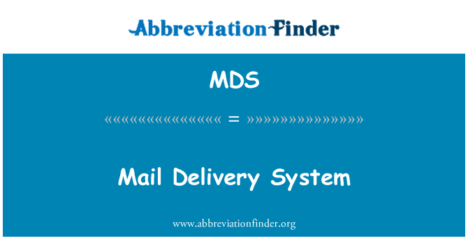MDS: Systém doručování pošty