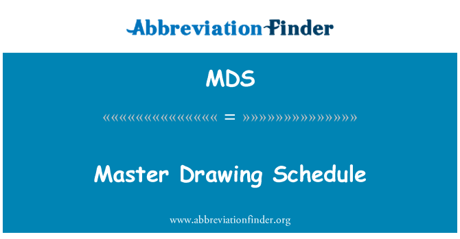 MDS: Master Zeichnung Zeitplan