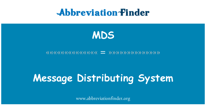 MDS: پیام سیستم توزیع