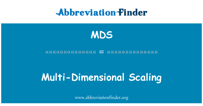 MDS: Multi-dimensionale schalen