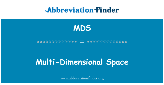 MDS: Espaço multi-dimensional