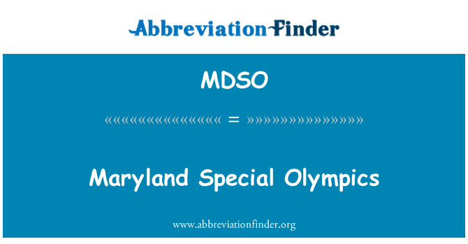 MDSO: Gemau Olympaidd arbennig Maryland