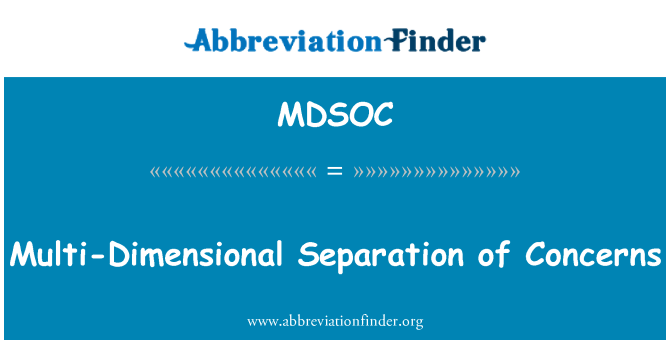 MDSOC: Multi-dimensionale separazione delle preoccupazioni