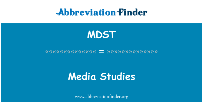 MDST: メディア研究