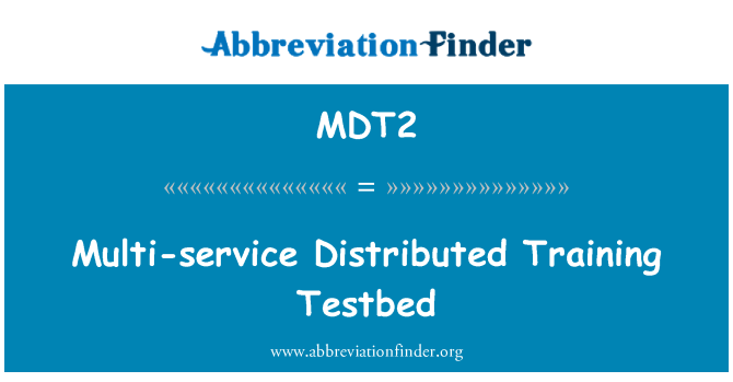 MDT2: Multi-service distribuované Testbed školenia