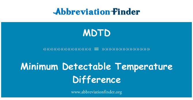 MDTD: Tanperati Détectable minimòm diferans