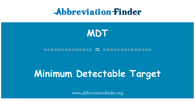 MDT: حداقل هدف قابل تشخیص