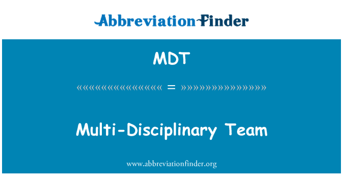 MDT: Multidiszciplináris Team
