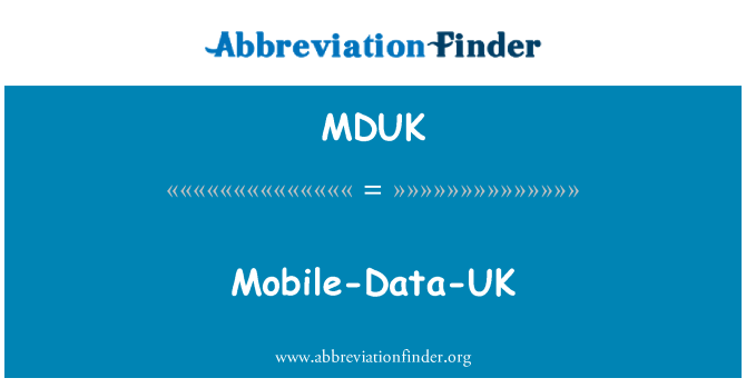 MDUK: Mobiltelefon-Data-UK