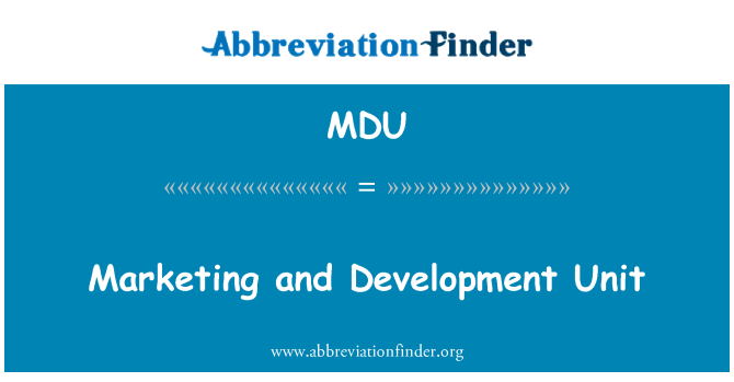 MDU: Mache ak devlòpman inite w la