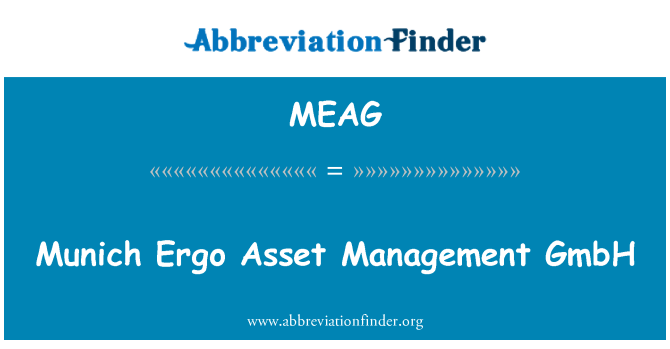 MEAG: Munich Ergo Asset Management GmbH