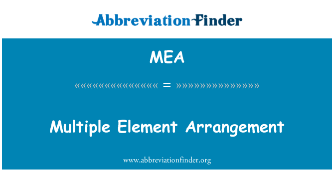 MEA: ترتيب عناصر متعددة