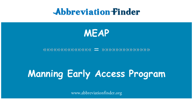 MEAP: Obsadenie skoré Program Access
