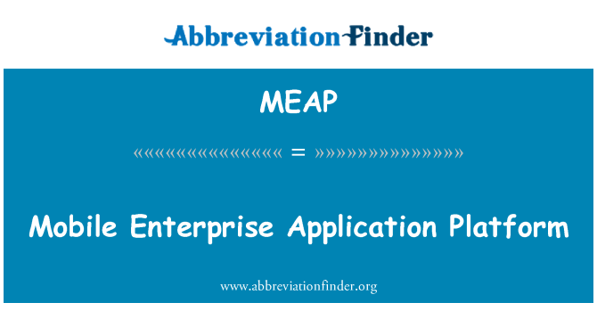MEAP: Mobile Enterprise Application Platform