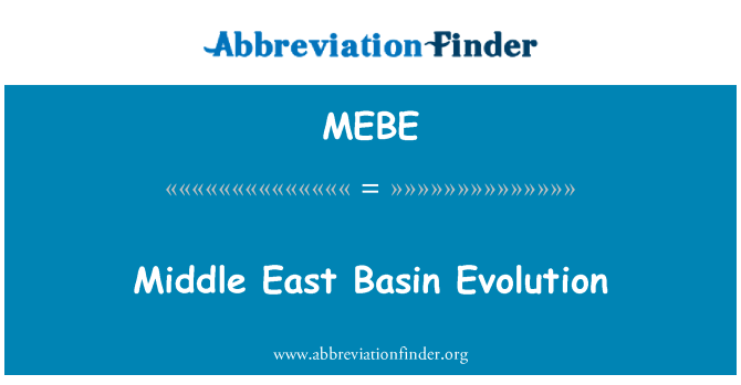 MEBE: Middle East Basin Evolution