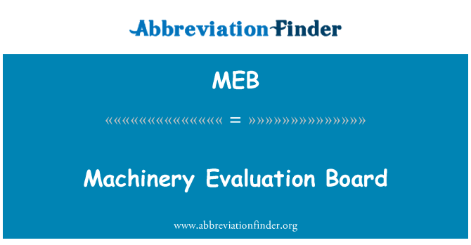 MEB: Mašinų vertinimo Tarybą