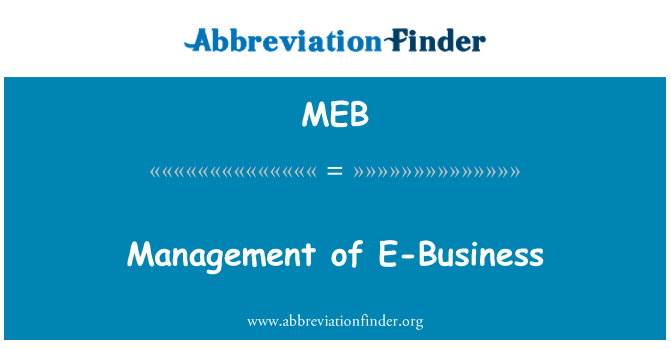 MEB: Management of E-Business