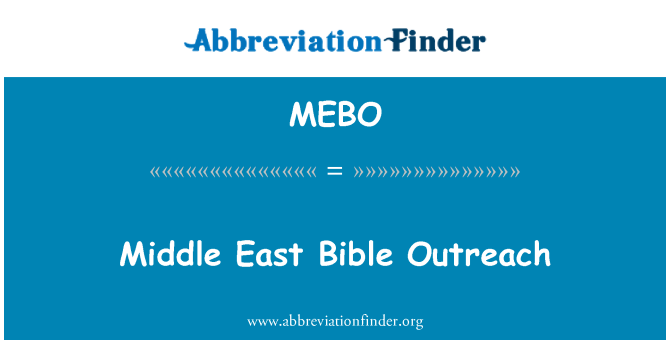 MEBO: 中东地区圣经外展